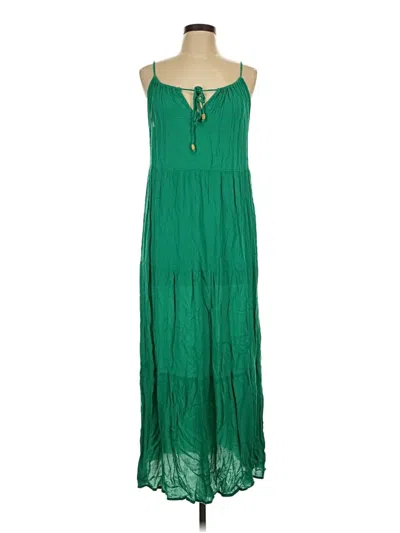 Pre-owned Kona Sol Casual Dress In Green