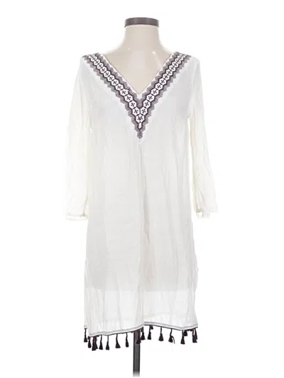 Pre-owned Kona Sol Casual Dress In White