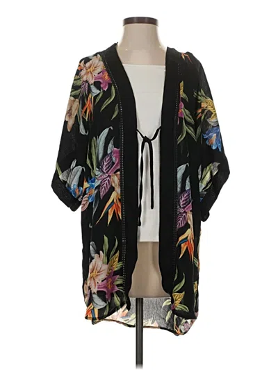 Pre-owned Kona Sol Kimono In Black