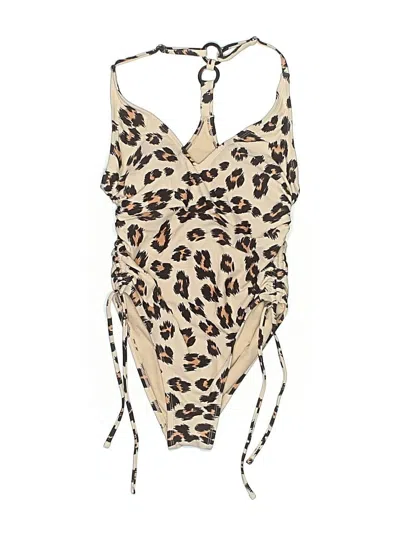 Pre-owned Kona Sol One Piece Swimsuit In Tan