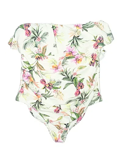 Pre-owned Kona Sol One Piece Swimsuit In White