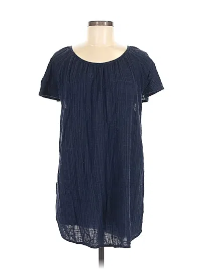 Pre-owned Kona Sol Short Sleeve Blouse In Blue