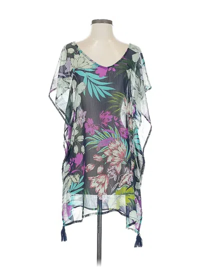 Pre-owned Kona Sol Short Sleeve Blouse In Purple