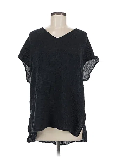 Pre-owned Kona Sol Short Sleeve Top Black V Neck Tops