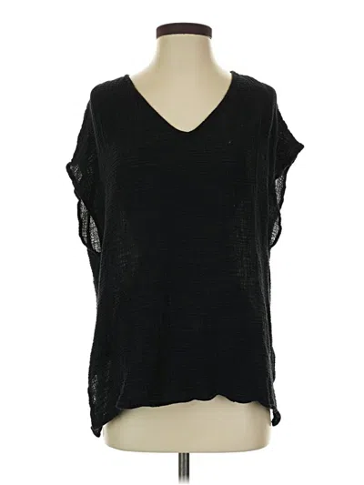 Pre-owned Kona Sol Short Sleeve Top Black V Neck Tops