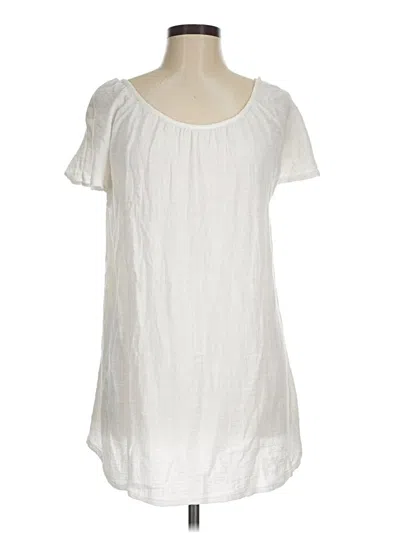 Pre-owned Kona Sol Short Sleeve Top White Scoop Neck Tops