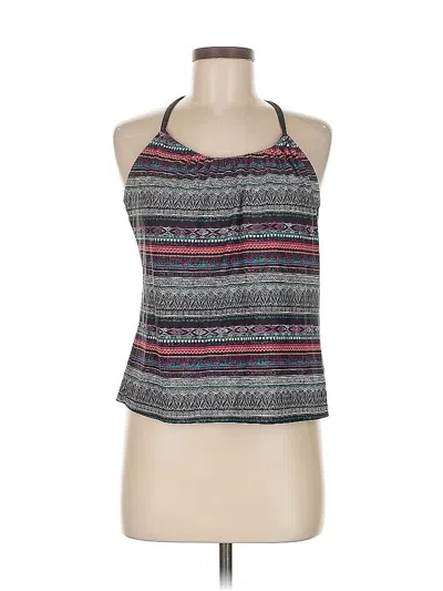 Pre-owned Kona Sol Sleeveless Top Gray Halter Neckline Tops