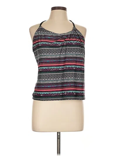 Pre-owned Kona Sol Sleeveless Top Gray Halter Neckline Tops