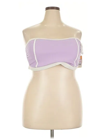 Pre-owned Kona Sol Sleeveless Top Purple Strapless Neckline Tops