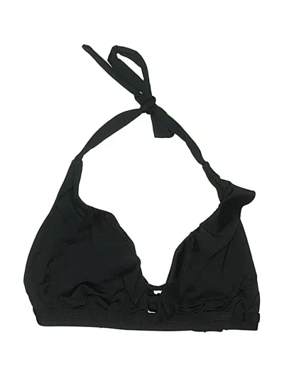 Pre-owned Kona Sol Swimsuit Top Black Solid Pattern Swimwear