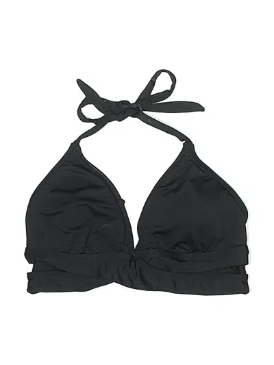 Pre-owned Kona Sol Swimsuit Top Black Solid Pattern Swimwear