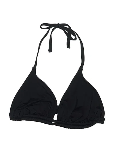 Pre-owned Kona Sol Swimsuit Top Black Solid Pattern Swimwear