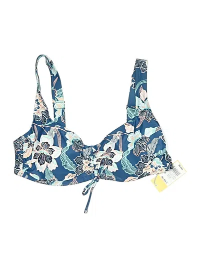 Kona Sol Swimsuit Top Blue Paisley Pattern Swimwear