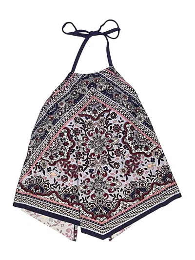 Pre-owned Kona Sol Swimsuit Top Blue Paisley Pattern Swimwear