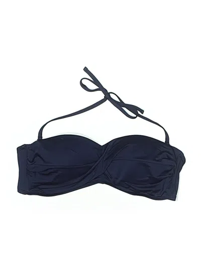 Pre-owned Kona Sol Swimsuit Top Blue Solid Pattern Swimwear