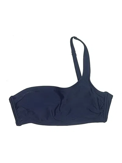 Pre-owned Kona Sol Swimsuit Top Blue Solid Pattern Swimwear