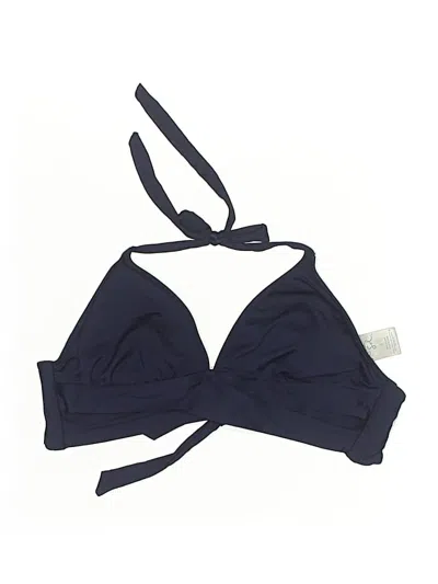 Pre-owned Kona Sol Swimsuit Top Blue Solid Pattern Swimwear