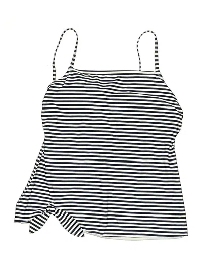 Pre-owned Kona Sol Swimsuit Top Blue Stripes Pattern Swimwear