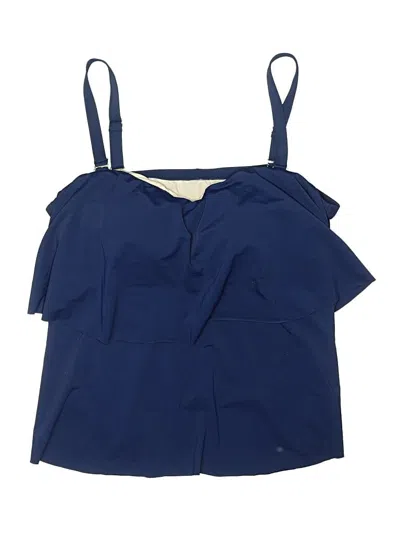 Pre-owned Kona Sol Swimsuit Top Blue Swimwear