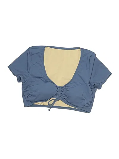 Pre-owned Kona Sol Swimsuit Top Blue Swimwear