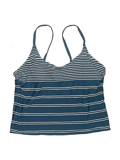 Pre-owned Kona Sol Swimsuit Top Blue Swimwear