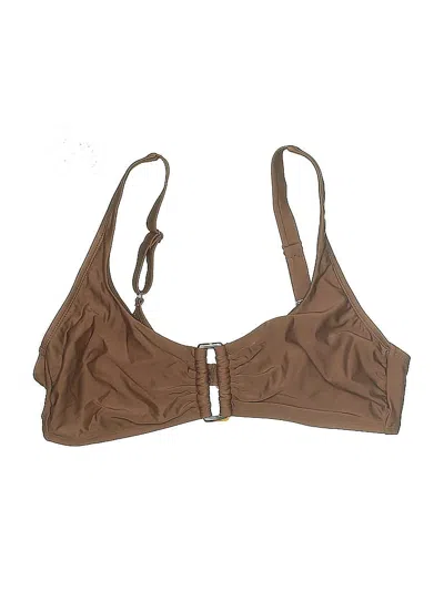Pre-owned Kona Sol Swimsuit Top Brown Swimwear