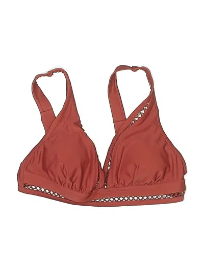 Pre-owned Kona Sol Swimsuit Top Brown Swimwear