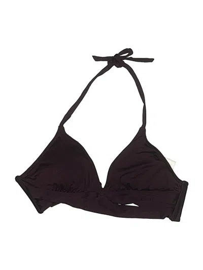 Pre-owned Kona Sol Swimsuit Top Burgundy Solid Pattern Swimwear