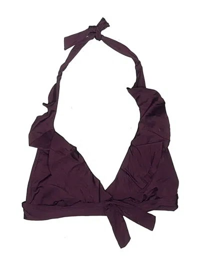 Pre-owned Kona Sol Swimsuit Top Burgundy Swimwear