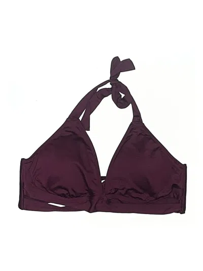 Pre-owned Kona Sol Swimsuit Top Burgundy Swimwear