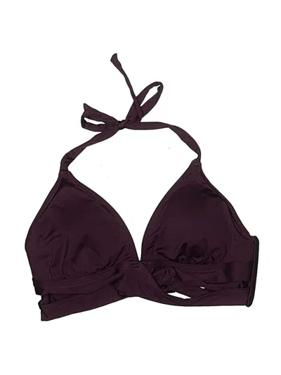 Pre-owned Kona Sol Swimsuit Top Burgundy Swimwear