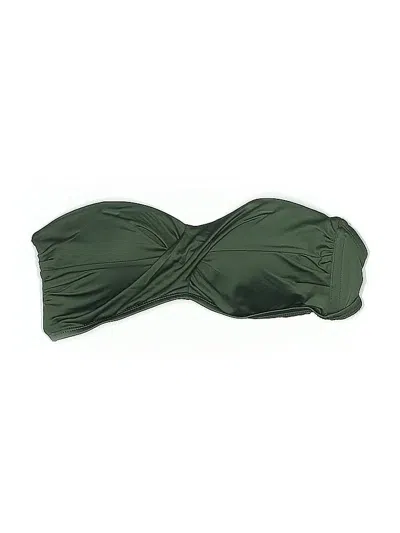 Pre-owned Kona Sol Swimsuit Top Gray Solid Pattern Swimwear