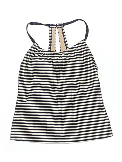 Pre-owned Kona Sol Swimsuit Top Gray Stripes Pattern Swimwear