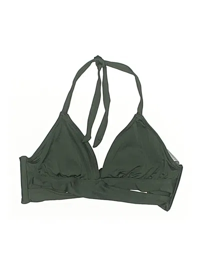 Pre-owned Kona Sol Swimsuit Top Green Swimwear