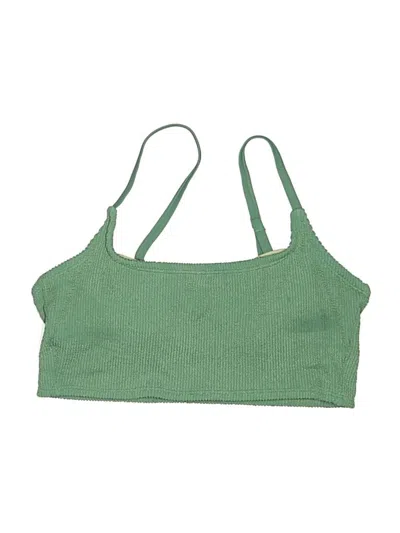 Pre-owned Kona Sol Swimsuit Top Green Swimwear