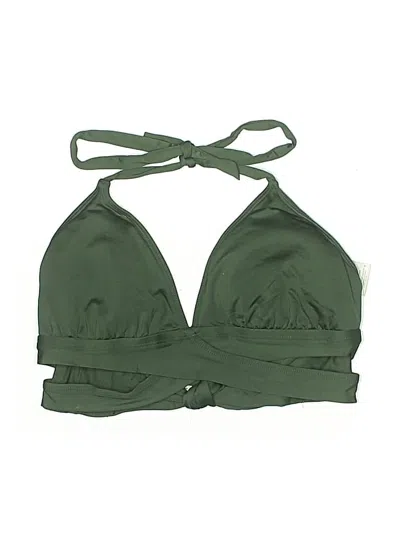 Pre-owned Kona Sol Swimsuit Top Green Swimwear