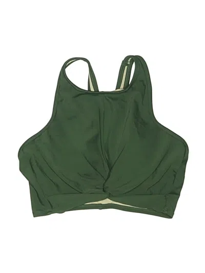 Pre-owned Kona Sol Swimsuit Top Green Swimwear