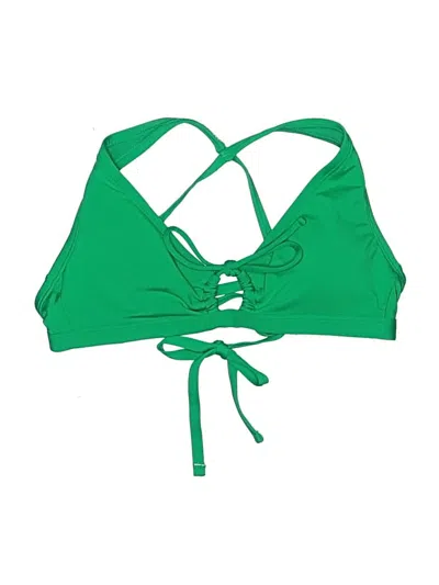 Pre-owned Kona Sol Swimsuit Top Green Swimwear