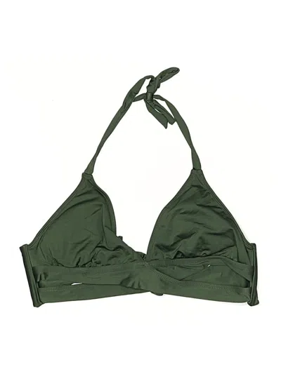 Pre-owned Kona Sol Swimsuit Top Green Swimwear