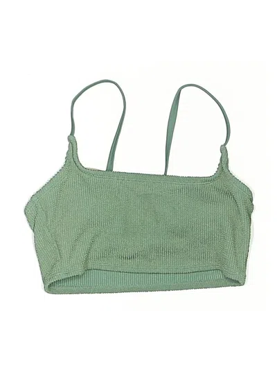 Pre-owned Kona Sol Swimsuit Top Green Swimwear