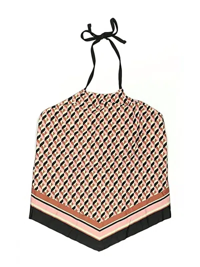 Pre-owned Kona Sol Swimsuit Top Orange Print Pattern Swimwear