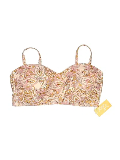Kona Sol Swimsuit Top Pink Paisley Pattern Swimwear