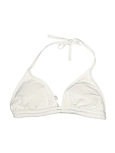 Pre-owned Kona Sol Swimsuit Top Silver Swimwear