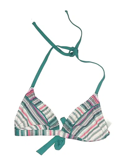 Pre-owned Kona Sol Swimsuit Top Teal Swimwear