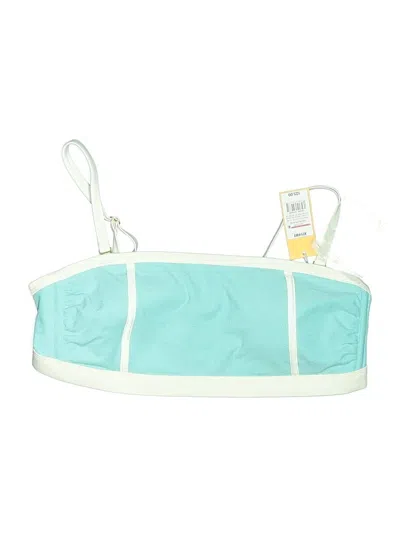 Pre-owned Kona Sol Swimsuit Top Teal Swimwear
