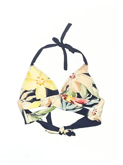 Kona Sol Swimsuit Top Yellow Floral Pattern Swimwear In Multi