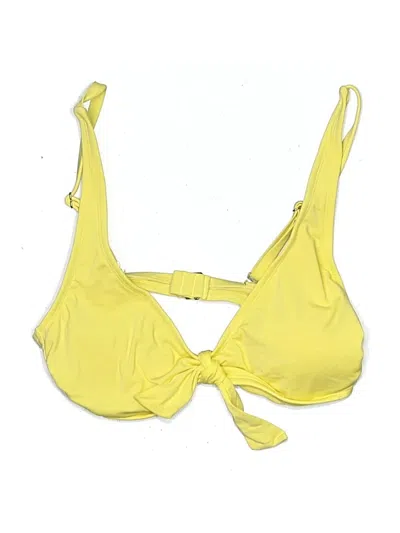 Pre-owned Kona Sol Swimsuit Top Yellow Swimwear