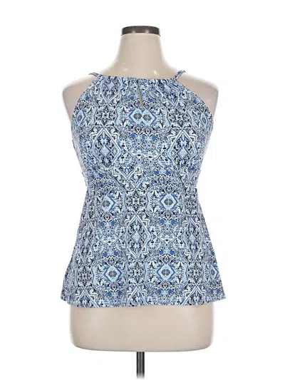 Pre-owned Kona Sol Tank Top Blue Halter Neckline Tops