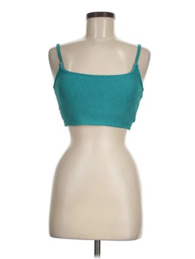 Pre-owned Kona Sol Tube Top Teal Strapless Neckline Tops