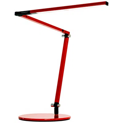 Koncept Gen 3 Z-bar Mini Warm Led Red Finish Modern Desk Lamp With Touch Dimmer